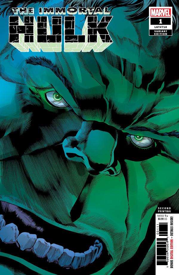 Immortal Hulk #1 3RD PTG BENNETT cover