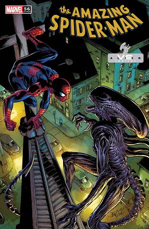 Amazing Spider-Man #56 BAGLEY MARVEL VS ALIEN cover