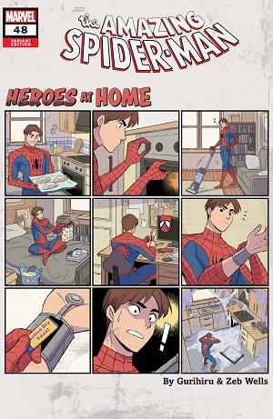 Amazing Spider-Man #48 GURIHIRU HEROES AT HOME cover