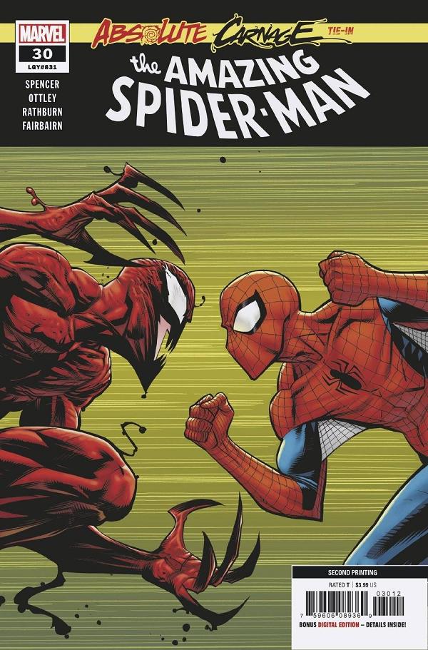 Amazing Spider-Man #30 2ND PTG OTTLEY cover