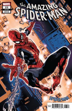 Amazing Spider-Man #23 IMMONEN SPIDER-MAN BLUE RED SUIT cover