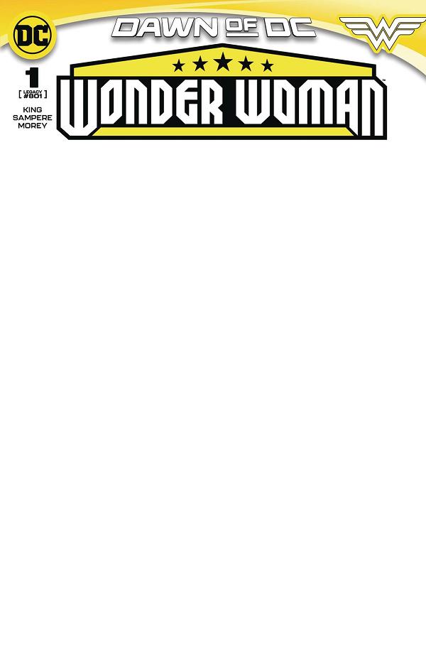 Wonder Woman #1 CVR E BLANK CSV cover