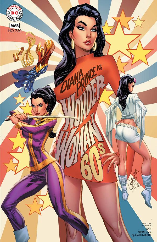 Wonder Woman #750 variant cover by J. Scott Campbell
