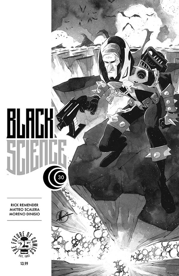 Black Science #30 CVR C CVR C SPAWN MONTH B&W cover