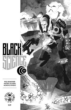 Black Science #30 CVR C CVR C SPAWN MONTH B&W cover