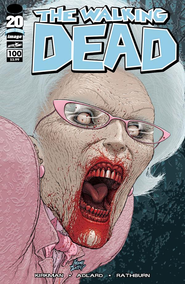 Walking Dead #100 variant cover by Frank Quitely