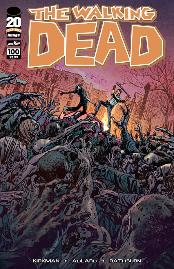Walking Dead #100 variant cover by Bryan Hitch