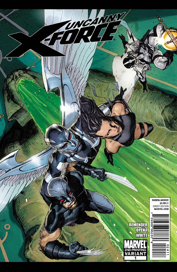 Uncanny X-Force #1 2ND PTG OPENA cover