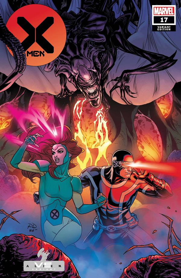 X-Men #17 DAUTERMAN MARVEL VS ALIEN cover