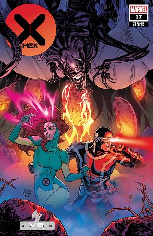 X-Men #17 DAUTERMAN MARVEL VS ALIEN cover