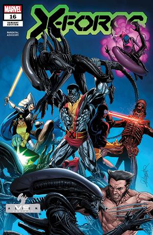 X-Force #16 LARROCA MARVEL VS ALIEN cover