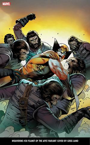 Wolverine #30 LAND PLANET OF APES cover