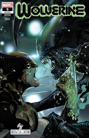 Wolverine #9 SILVA MARVEL VS ALIEN cover