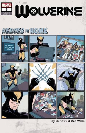 Wolverine #5 GURIHIRU HEROES AT HOME cover