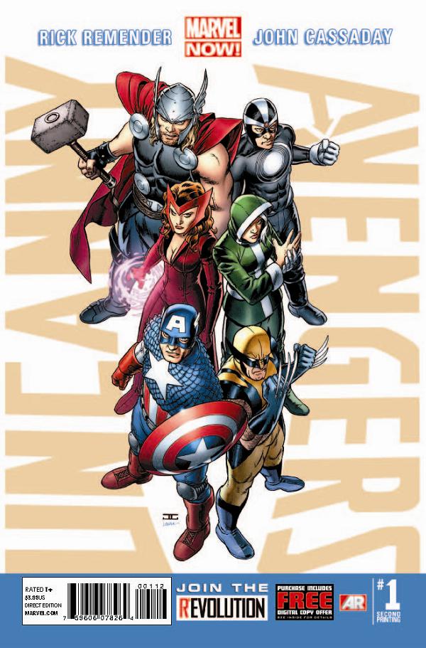 Uncanny Avengers #1 2ND PTG CASSADAY cover