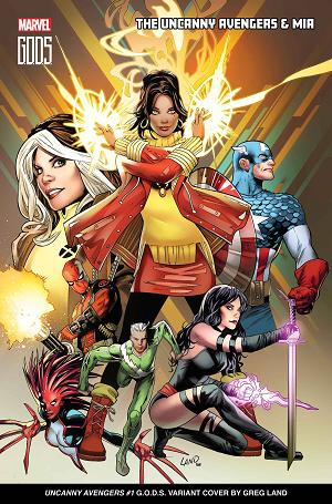 Uncanny Avengers #1 (OF 5) GREG LAND GODS cover