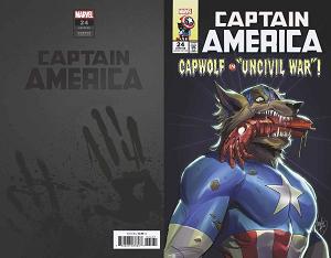 Captain America #24 ANDOLFO CAP WOLF HORROR cover