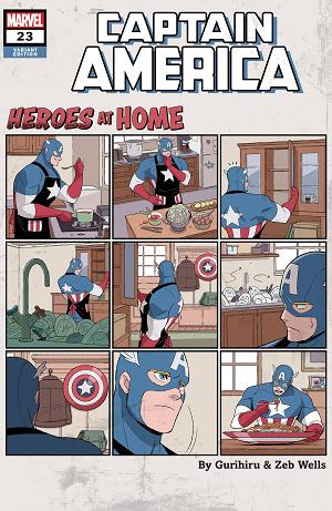 Captain America #23 GURIHIRU HEROES AT HOME cover
