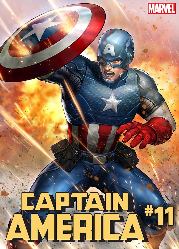 Captain America #11 variant cover by Yoon Lee