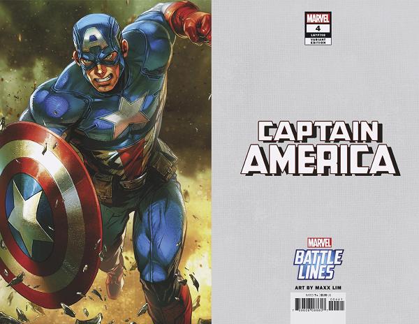 Captain America #4 MAXX LIM MARVEL BATTLE LINES cover