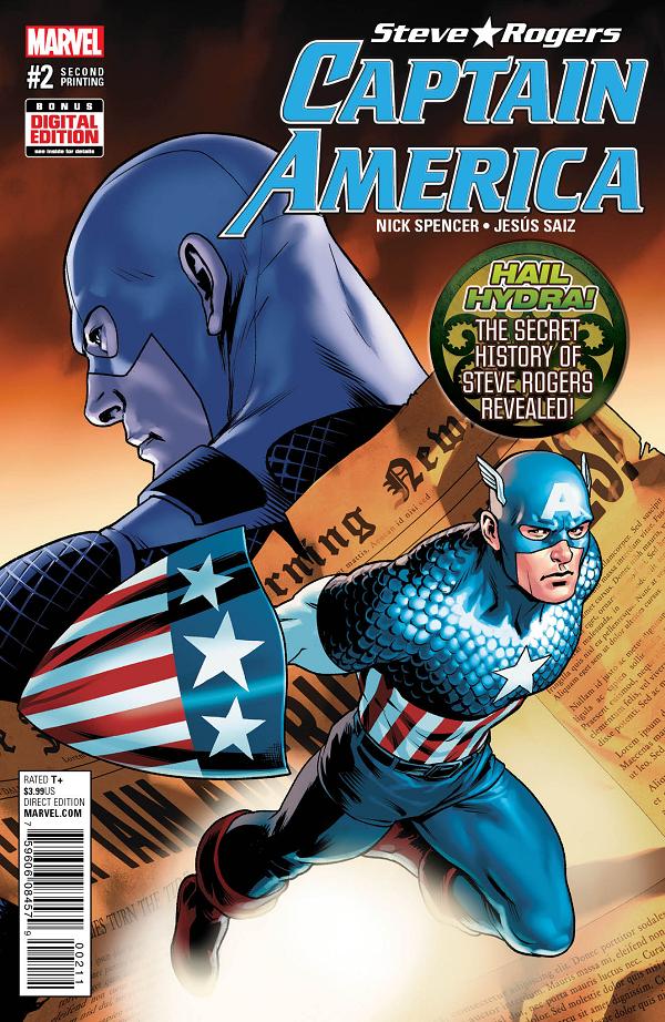 Captain America: Steve Rogers #2 SAIZ 2ND PTG cover