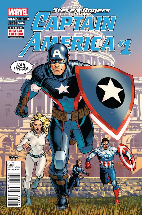 Captain America: Steve Rogers #1 SAIZ 2ND PTG cover