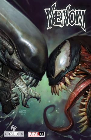 Venom #32 BROWN MARVEL VS ALIEN cover