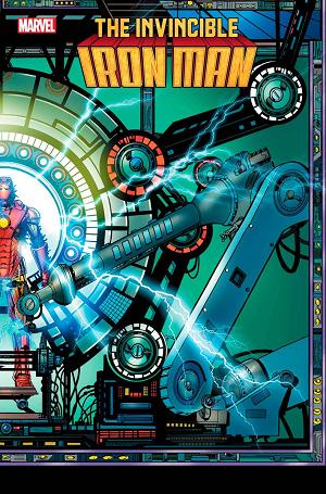 Invincible Iron Man #8 LAYTON CONNECTING cover