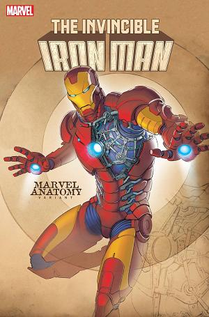 Invincible Iron Man #3 LOBE MARVEL ANATOMY cover