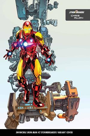 Invincible Iron Man #2 ALLEN STORMBREAKERS cover