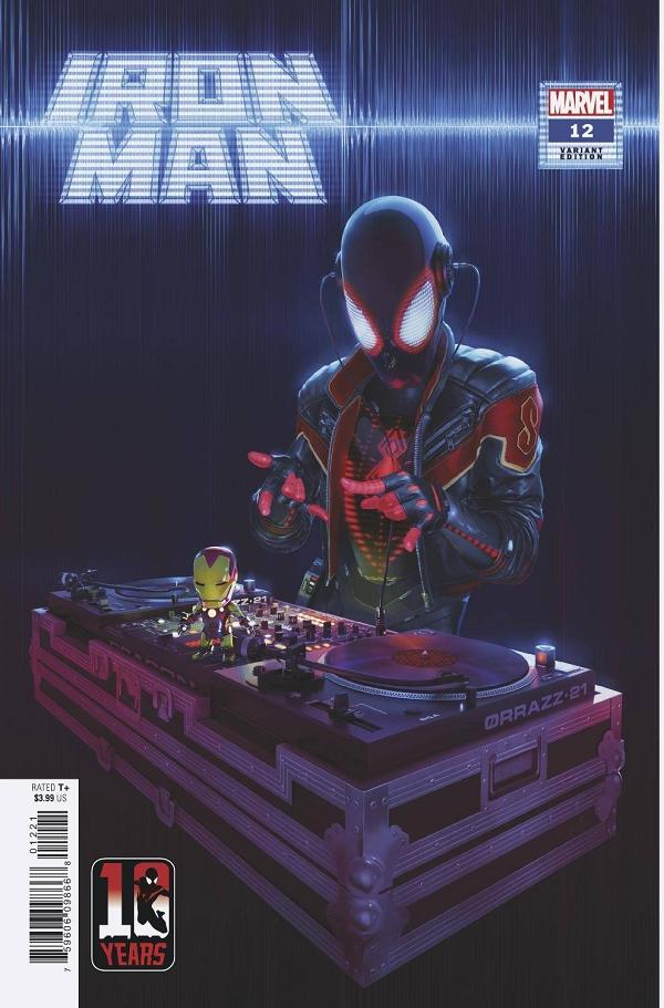 Iron Man #12 RAHZZAH MILES MORALES 10TH ANNIV cover