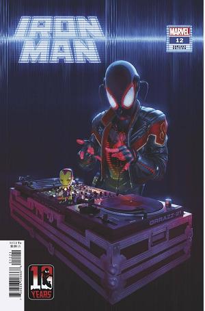 Iron Man #12 RAHZZAH MILES MORALES 10TH ANNIV cover