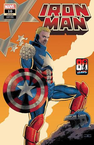 Iron Man #10 CASSADAY CAPTAIN AMERICA 80TH cover