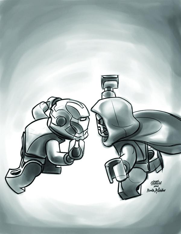 New Avengers #11 CASTELLANI LEGO SKETCH cover