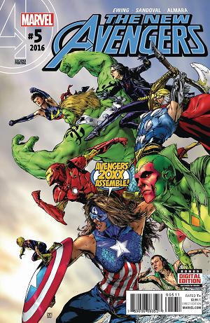 New Avengers #5 JIMENEZ 2ND PTG cover
