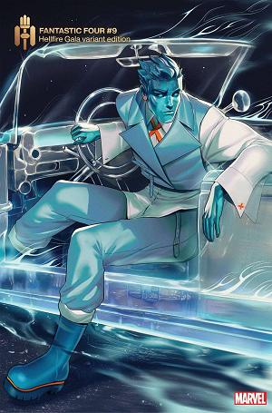 Fantastic Four #9 OSCAR VEGA HELLFIRE GALA cover