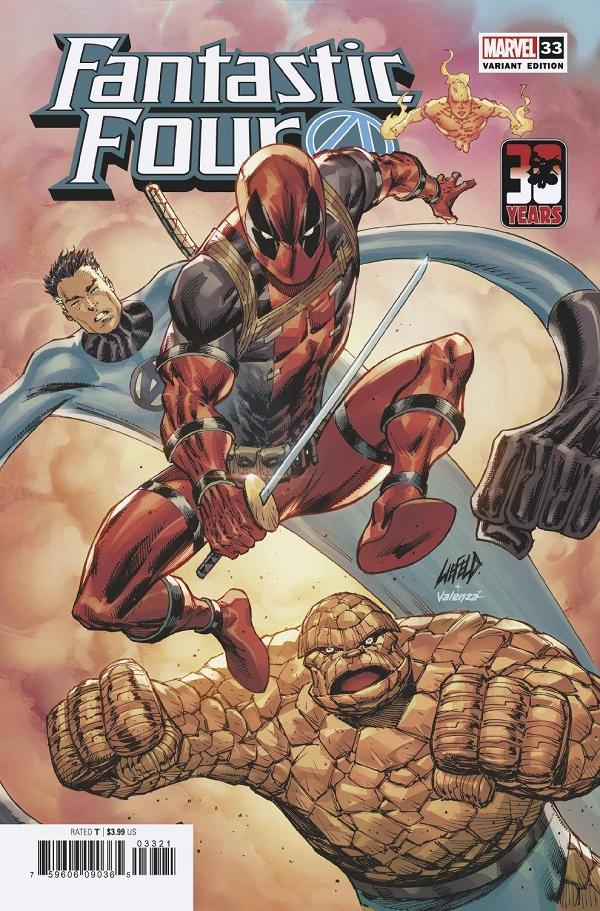 Fantastic Four #33 LIEFELD DEADPOOL 30TH cover
