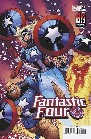 Fantastic Four #34 BRADSHAW CAPTAIN AMERICA 80TH cover
