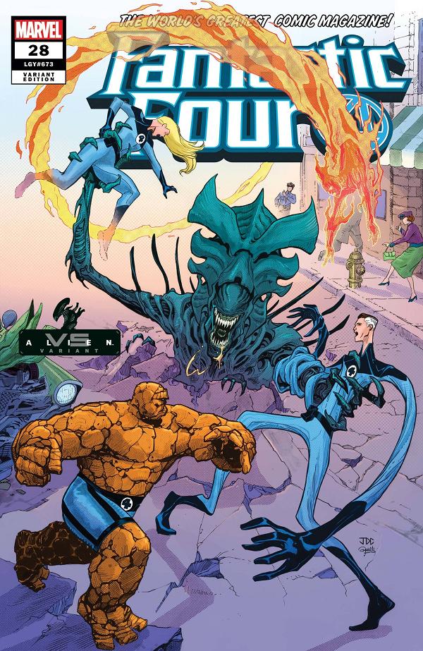 Fantastic Four #28 CASSARA MARVEL VS ALIEN cover