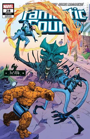 Fantastic Four #28 CASSARA MARVEL VS ALIEN cover