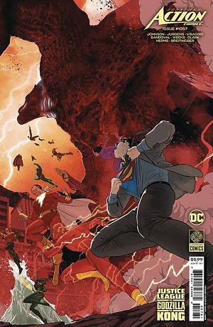 Action Comics #1057 CVR F JL V GODZILLA V KONG CSV cover