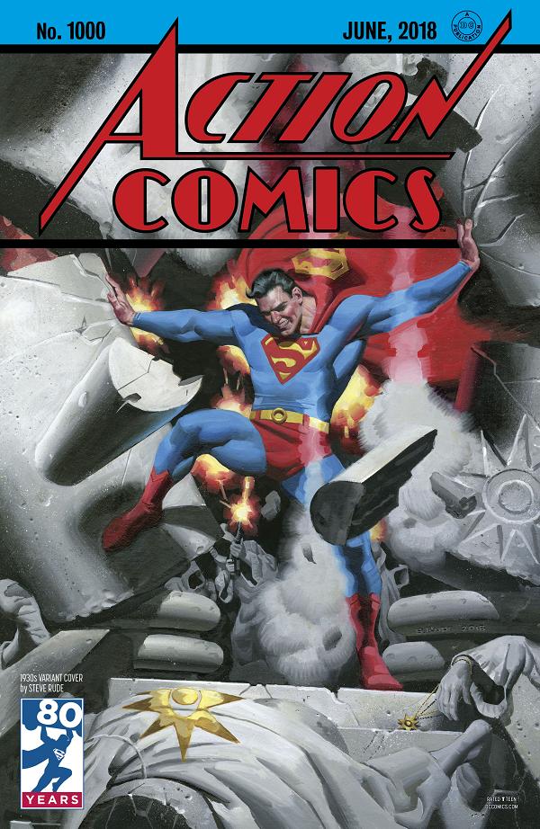 Action Comics #1000 variant cover by Steve Rude