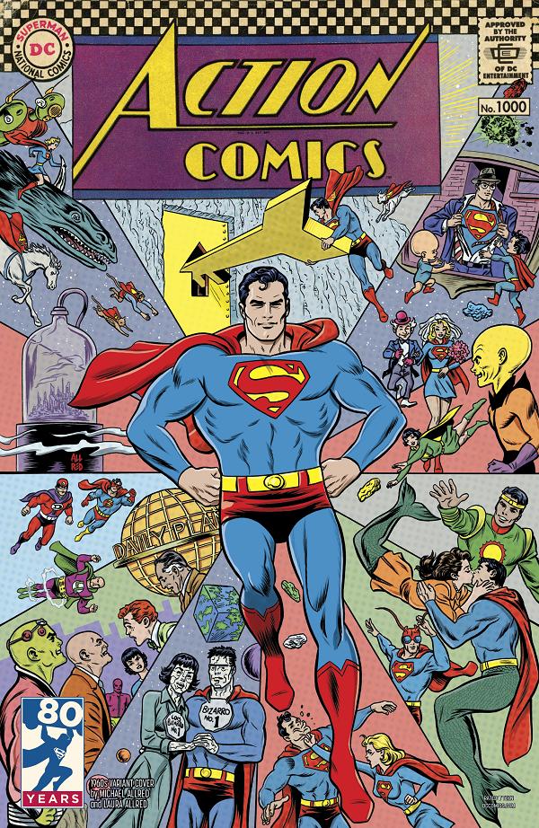 Action Comics #1000 variant cover by Michael Allred