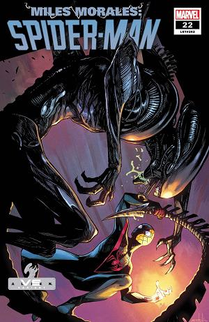 Miles Morales: Spider-Man #22 SCHITI MARVEL VS ALIEN cover