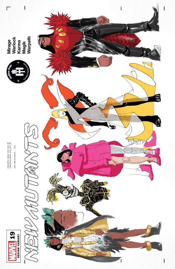 New Mutants #19 LINS CHARACTER DESIGN cover