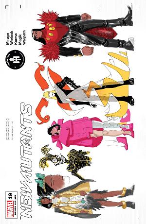 New Mutants #19 LINS CHARACTER DESIGN cover