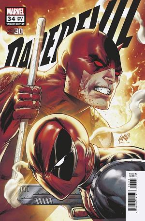 Daredevil #34 LIEFELD DEADPOOL 30TH cover