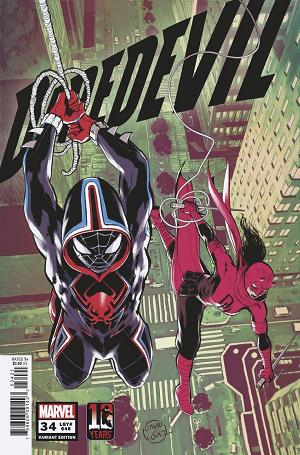 Daredevil #34 MILES MORALES 10TH ANNIV LOPEZ cover