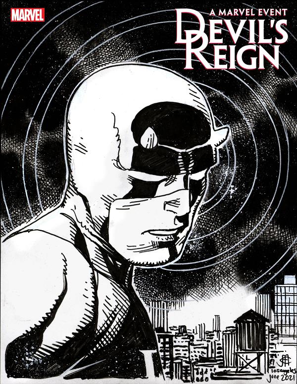 Devils Reign #3 (OF 6) CHEUNG HEADSHOT SKETCH cover