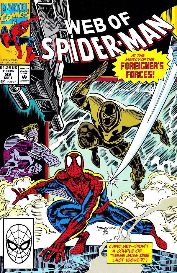Web Of Spider-Man #92  cover